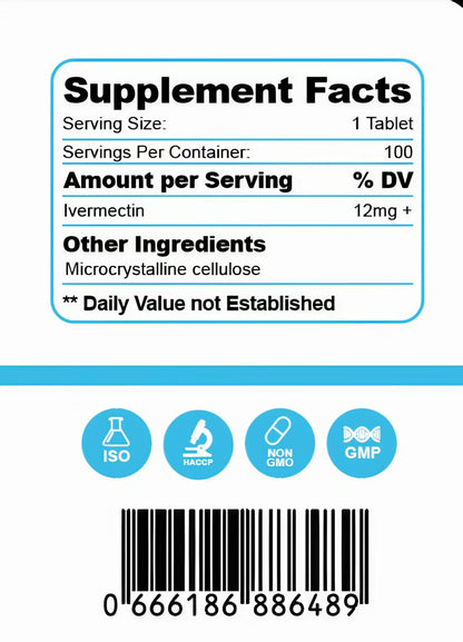 Senere - IVER MK 12mg 100 Tablets - 99% Pure